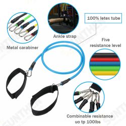 11Pcs Yoga Pilates Resistance Bands Set Abs Exercise Fitness Tube Workout Bands Gym Training 11Pcs Yoga Pilates Resistance Bands Set Abs Exercise Fitness Tube Workout Bands Gym Training