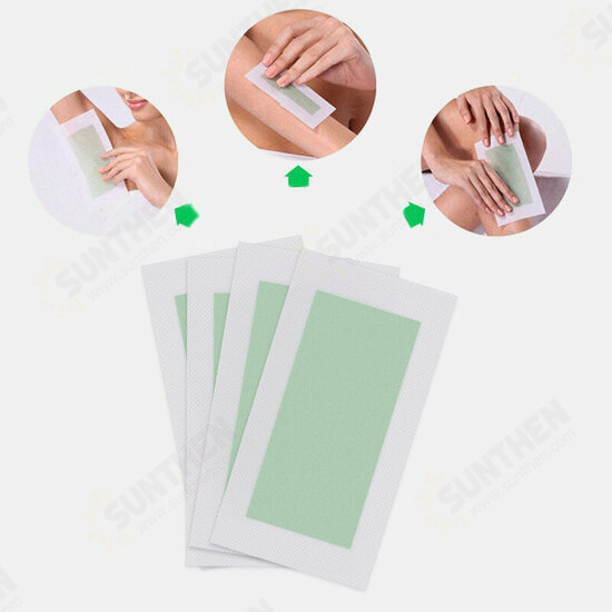 20Pcs/ 10Sheets Professional Waterproof Hair Removal Double Sided Cold Wax Strips Paper For Leg Body Face