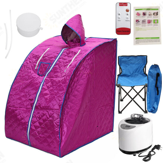 2.6L Portable Steam Sauna Room Home SPA Bath Tent Full Body Slimming Detox