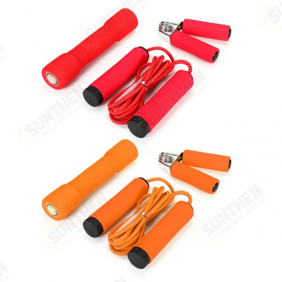 3Pcs/Set Skipping Rope Fitness Heavy Hand Gripper Dumbbells Muscle Strength Training Tools