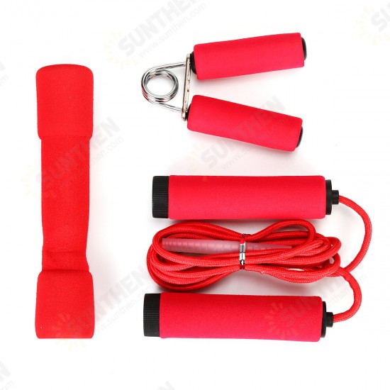 3Pcs/Set Skipping Rope Fitness Heavy Hand Gripper Dumbbells Muscle Strength Training Tools