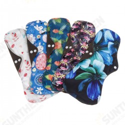 6 Pcs Reusable Organic Bamboo Charcoal Heavy Flow Menstrual Sanitary Pads Set 6 Pcs Reusable Organic Bamboo Charcoal Heavy Flow Menstrual Sanitary Pads Set