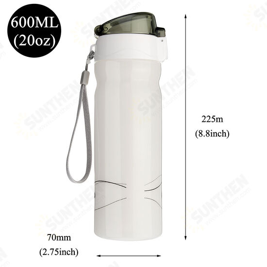 600ml/20oz High-quality Food Grade Water Bottle for long hikes, trekking, hot yoga class, long load trip Light Weight Design