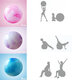 75CM Fitness Gym Yoga Ball Anti-burst Stability Body Balance Ball Home