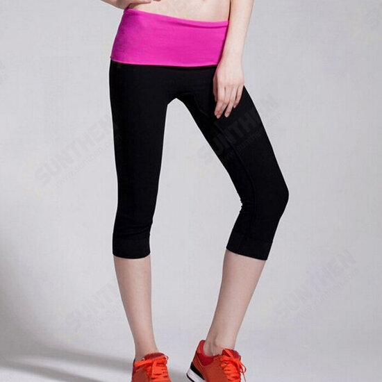 Athleisure Yoga Fitness Running Sport Aerobics Pant Cropped Trousers Wear Clothing Suit