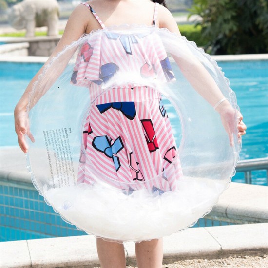 Feather Inflatable Swimming Ring Floating Circle Adult & Kid Beach Pool Toys Swimming Ring