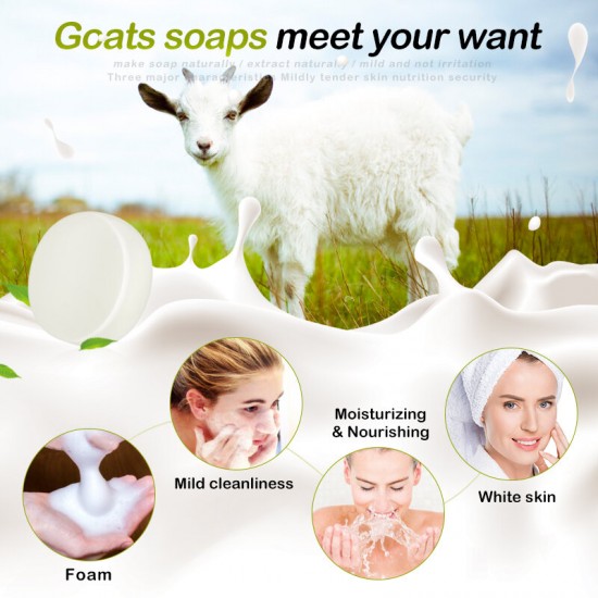 Goat's Milk Handmade Soap Removal Acne Blackhead Smooth Skin Tightening Pores Deep Cleaning Whitening Moisturizing Soap