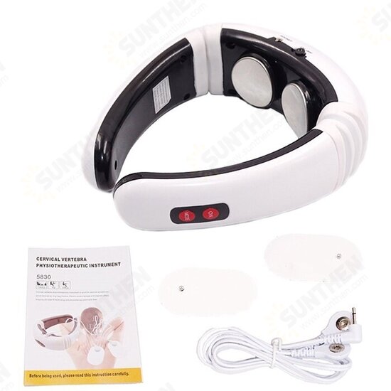 Hot Electric Cervical Neck Support Massager Body Shoulder Relax Massage Magnetic Therapy