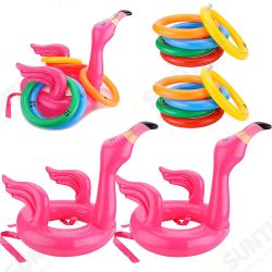 Inflatable Flamingo Ring Toss Game For Family Party Pool Garden Throwing Toys Inflatable Flamingo Ring Toss Game For Family Party Pool Garden Throwing Toys