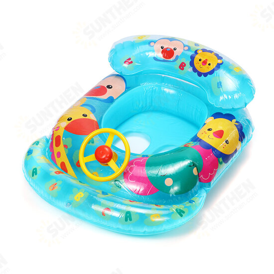 Inflatable Sunshade Kids Float Seat Boat Children Swim Swimming Ring Pool Water