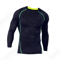 Men Compression Body Shaper Tight Sports Stretch Shirt Long Sleeve O-Neck Fitness Base Layer Men Compression Body Shaper Tight Sports Stretch Shirt Long Sleeve O-Neck Fitness Base Layer