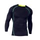 Men Compression Body Shaper Tight Sports Stretch Shirt Long Sleeve O-Neck Fitness Base Layer