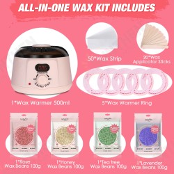 Wax Bean Machine Hair Removal Wax Bean Machine Wax Heater Kit 500ml Capacity for Sensitive Skin Wax Bean Machine Hair Removal Wax Bean Machine Wax Heater Kit 500ml Capacity for Sensitive Skin