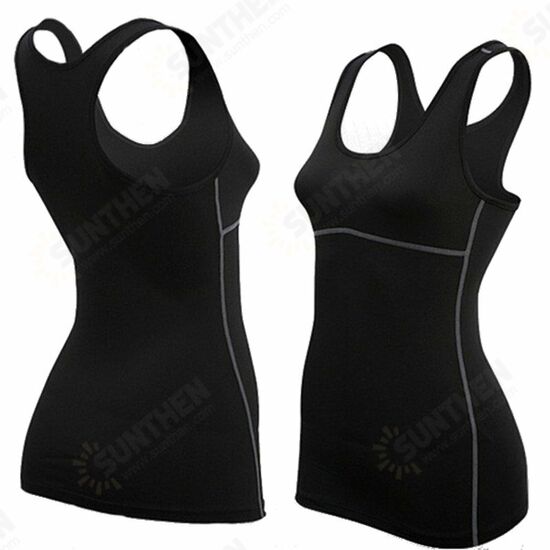 Women Compression Yoga Sport Running Tank Top Vest Clothing Shirt Gym Wear