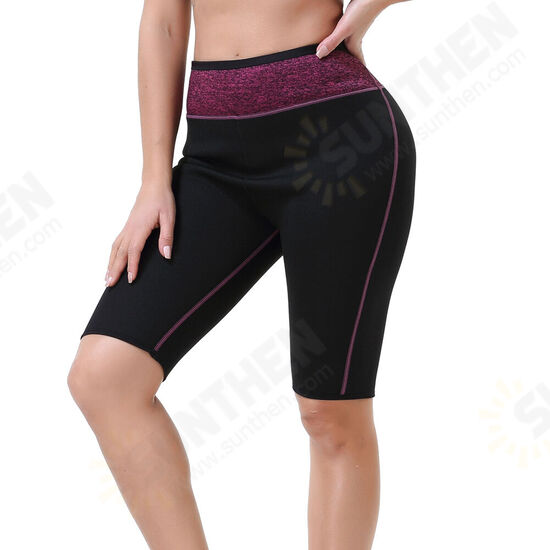 Women Gym Sauna Shorts Pants Waist Body Shaper Sweat S-3XL Sport Soft