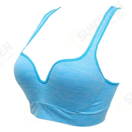 Women Yoga Fitness Stretch Bra Workout Sport Gym Padded Tank Top