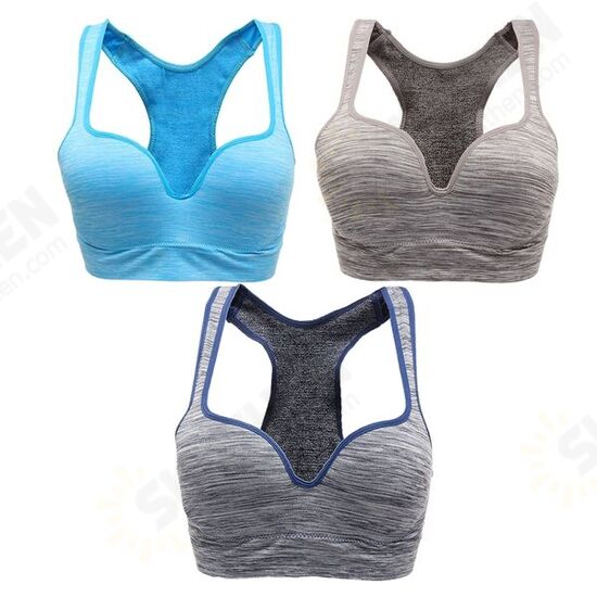 Women Yoga Fitness Stretch Bra Workout Sport Gym Padded Tank Top