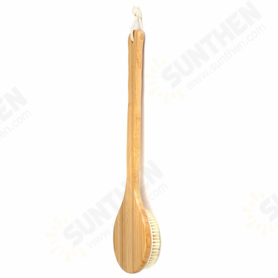 Wooden Handle Bristle Bath Shower Back Exfoliate Massage Brush