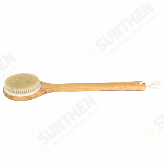 Wooden Handle Bristle Bath Shower Back Exfoliate Massage Brush