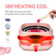 500cc 100W Wax Heater Machine for Face Body See-through Vented Cover Removable Aluminum Pot 360°Heating Coil