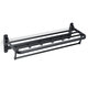 1 PCS Black towel rack space aluminum rack folding bathroom towel Shelf rack hotel hardware bathroom 50 / 60cm For Bathroom