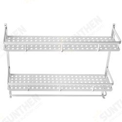 1/2 Layers Bathroom Wall Mounted Rack Alumimum Storage Shelf Towel Bar Holder Hanger Organizer Shelf 1/2 Layers Bathroom Wall Mounted Rack Alumimum Storage Shelf Towel Bar Holder Hanger Organizer Shelf