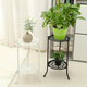 2 Layers Flower Rack Tray Landing Flower Pot Rack Iron Flower Shelf Plant Stands for Living Room Outdoor/Indoor Balcony