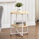 2 Tiers Sofa Side Table Simple Small Coffee Table Nightstand File Storage Rack Bookshelf Modern Laptop Desk Decoration Display Stand