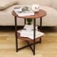 2 Tiers Sofa Side Table Simple Small Coffee Table Nightstand File Storage Rack Bookshelf Modern Laptop Desk Decoration Display Stand
