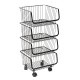 2/3/4/5 Tiers Kitchen Storage Racks Bookshelf Bathroom Shelf Space Saving Holder Organizer with Wheels