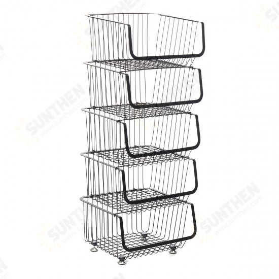 2/3/4/5 Tiers Kitchen Storage Racks Bookshelf Bathroom Shelf Space Saving Holder Organizer with Wheels