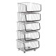 2/3/4/5 Tiers Kitchen Storage Racks Bookshelf Bathroom Shelf Space Saving Holder Organizer with Wheels