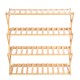 3 4 Layers Flower Rack Shoe Rack Storage Shelf Folding Bamboo Shoe Holder for Home Dormitory