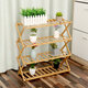 3 4 Layers Flower Rack Shoe Rack Storage Shelf Folding Bamboo Shoe Holder for Home Dormitory