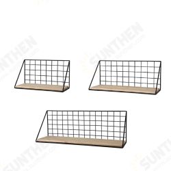 3 Piece Set Wall Mounted Shelf Home Bedroom Wall Decoration Frame Iron Storage Rack Floating Shelves 3 Piece Set Wall Mounted Shelf Home Bedroom Wall Decoration Frame Iron Storage Rack Floating Shelves