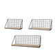 3 Piece Set Wall Mounted Shelf Home Bedroom Wall Decoration Frame Iron Storage Rack Floating Shelves