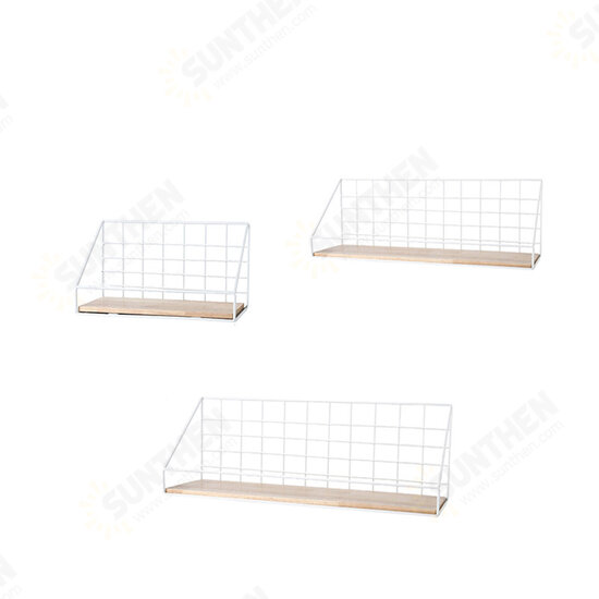 3 Piece Set Wall Mounted Shelf Home Bedroom Wall Decoration Frame Iron Storage Rack Floating Shelves