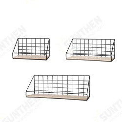 3 Piece Set Wall Mounted Shelf Home Bedroom Wall Decoration Frame Iron Storage Rack Floating Shelves 3 Piece Set Wall Mounted Shelf Home Bedroom Wall Decoration Frame Iron Storage Rack Floating Shelves
