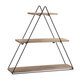 3-Tier Triangular Wall Mounted Shelf Floating Shelves Metal Display Rack Home Hanging Stand Decor For Living Room Office Bedroom