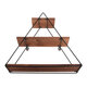 3-Tier Triangular Wall Mounted Shelf Floating Shelves Metal Display Rack Home Hanging Stand Decor For Living Room Office Bedroom