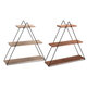 3-Tier Triangular Wall Mounted Shelf Floating Shelves Metal Display Rack Home Hanging Stand Decor For Living Room Office Bedroom