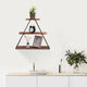 3-Tier Triangular Wall Mounted Shelf Floating Shelves Metal Display Rack Home Hanging Stand Decor For Living Room Office Bedroom