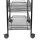 3/4 Layers Movable Shelf Kitchen Organizer Iron Storage Baskets Removable Holder with Universal Wheel Trolley for Kitchen Bathroom Bedroom