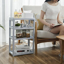 3/4 Layers Multi-use Storage Shelf Simple Floor Standing Storage Rack Living Room Bathroom Kitchen Rack Bookshelf Display Stand Compartment Shelf 3/4 Layers Multi-use Storage Shelf Simple Floor Standing Storage Rack Living Room Bathroom Kitchen Rack Bookshelf Display Stand Compartment Shelf