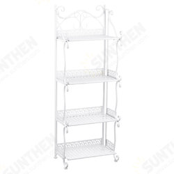 4 Layers Iron Storage Rack Modern Simple Bathroom Floor Shelf Household Shoe Rack Bookshelf Storage Shelf
