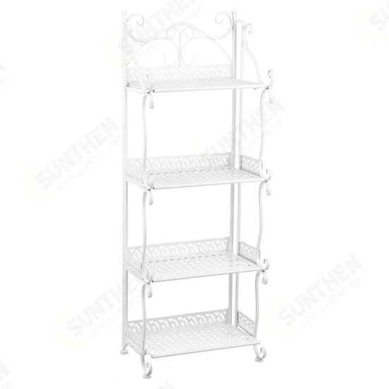 4 Layers Iron Storage Rack Modern Simple Bathroom Floor Shelf Household Shoe Rack Bookshelf Storage Shelf