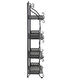 4 Layers Iron Storage Rack Modern Simple Bathroom Floor Shelf Household Shoe Rack Bookshelf Storage Shelf