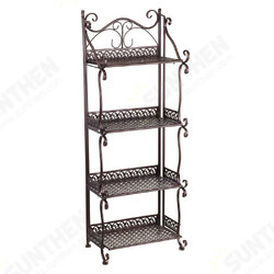 4 Layers Iron Storage Rack Modern Simple Bathroom Floor Shelf Household Shoe Rack Bookshelf Storage Shelf