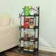 4 Layers Iron Storage Rack Modern Simple Bathroom Floor Shelf Household Shoe Rack Bookshelf Storage Shelf