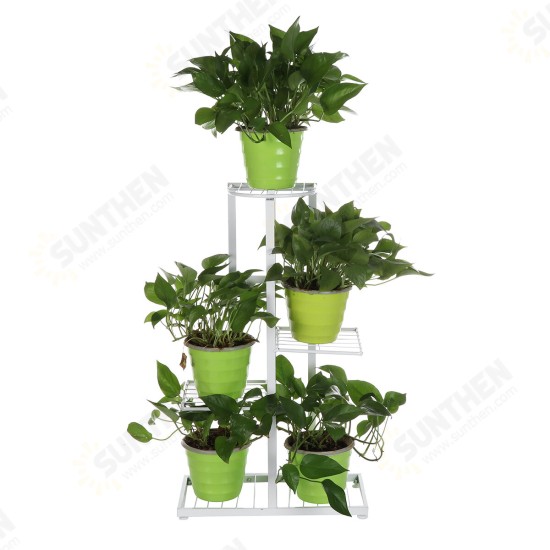 4/6 Layers Plant Flower Stand Metal Flower Pot Shelf Garden Rack Bookshelf Display Rack Holder Home Office Decors